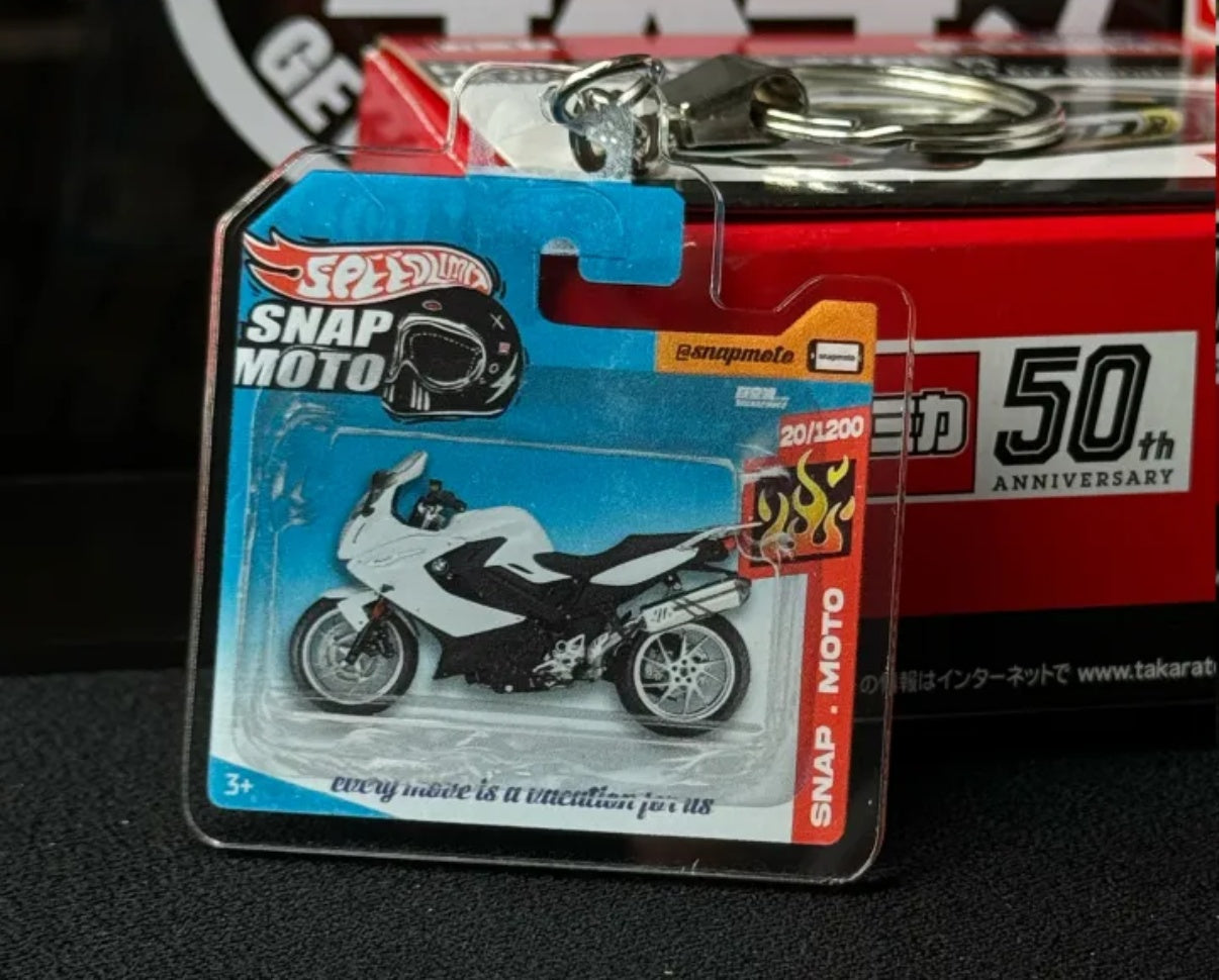 The Pocket Garage: 1:64 Scale Blister Pack Key Tag Keychain for BMW F800GT