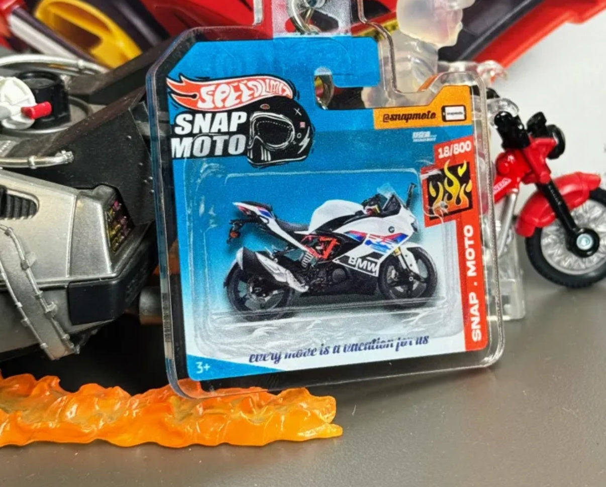 The Pocket Garage: 1:64 Scale Blister Pack Key Tag Keychain for BMW G310RR