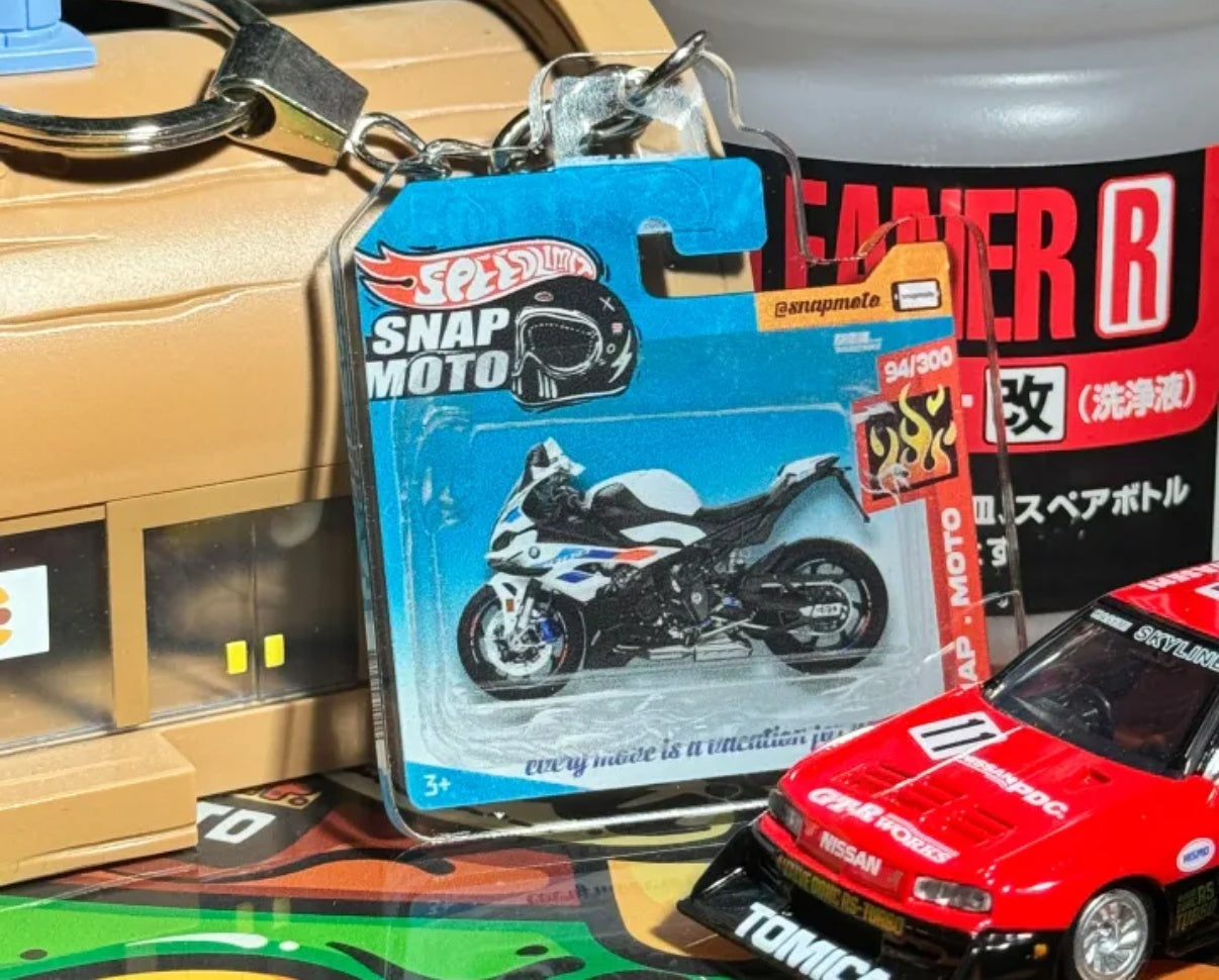 The Pocket Garage: 1:64 Scale Blister Pack Key Tag Keychain for BMW S1000RR