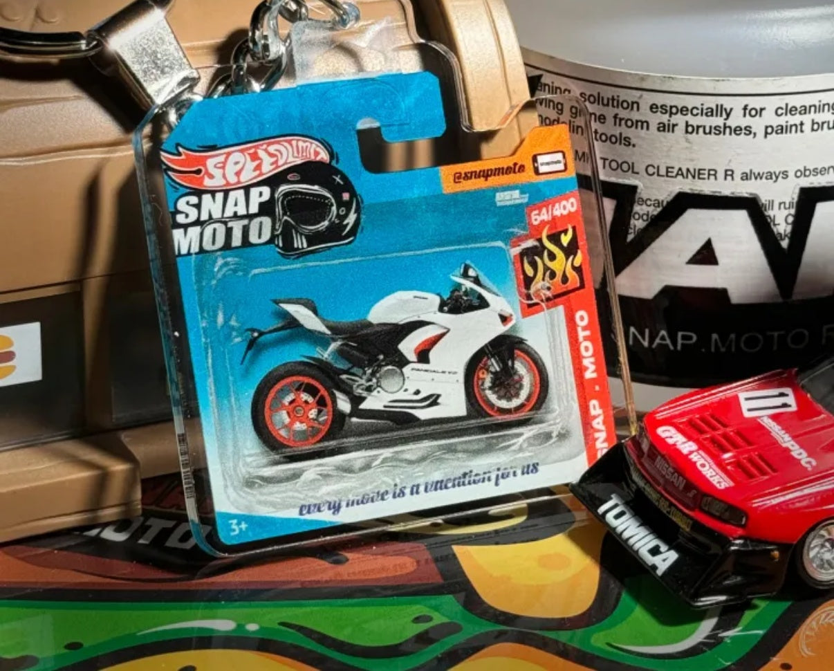 The Pocket Garage: 1:64 Scale Blister Pack Key Tag Keychain for Ducati PanigaleV2