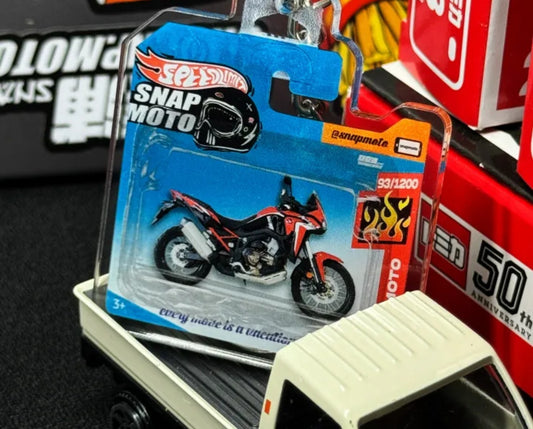 The Pocket Garage: 1:64 Scale Blister Pack Key Tag Keychain for Honda AfricaTwin
