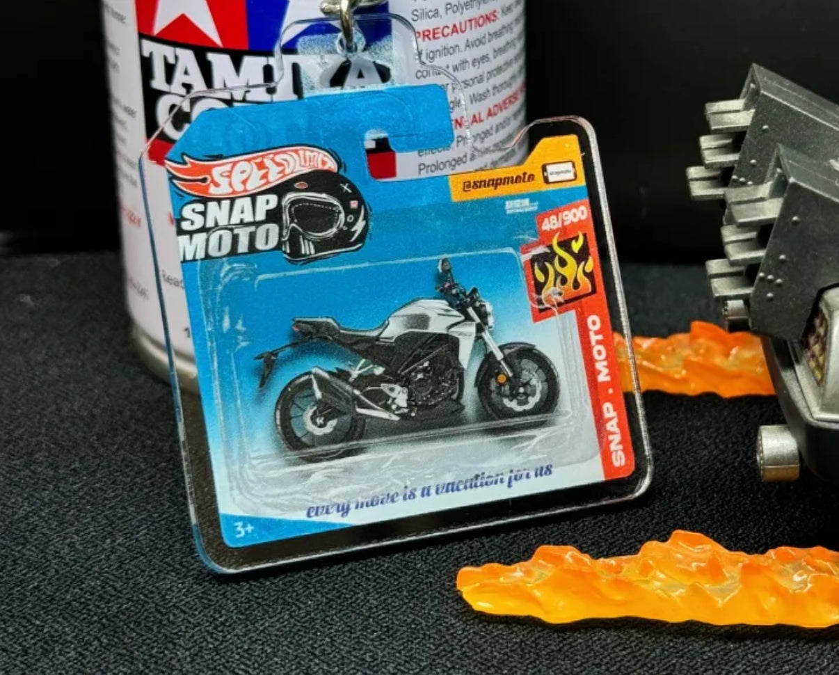 The Pocket Garage: 1:64 Scale Blister Pack Key Tag Keychain for Honda CB300RR