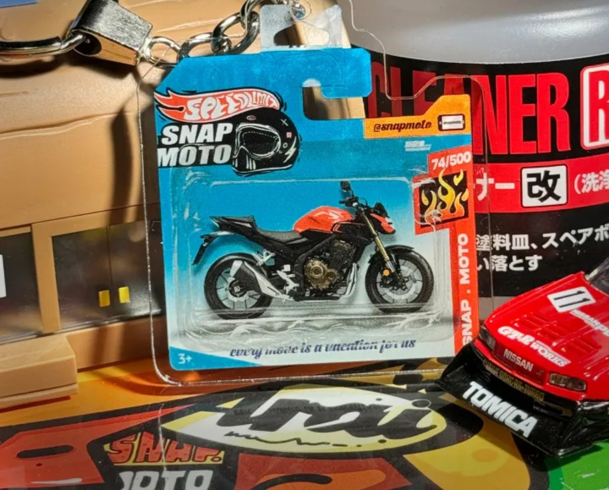 The Pocket Garage: 1:64 Scale Blister Pack Key Tag Keychain for Honda CB500F