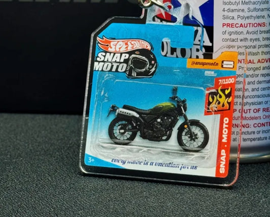 The Pocket Garage: 1:64 Scale Blister Pack Key Tag Keychain for Honda CL500