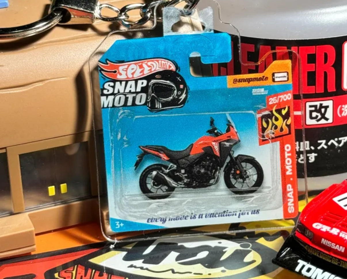 The Pocket Garage: 1:64 Scale Blister Pack Key Tag Keychain for Honda NX400