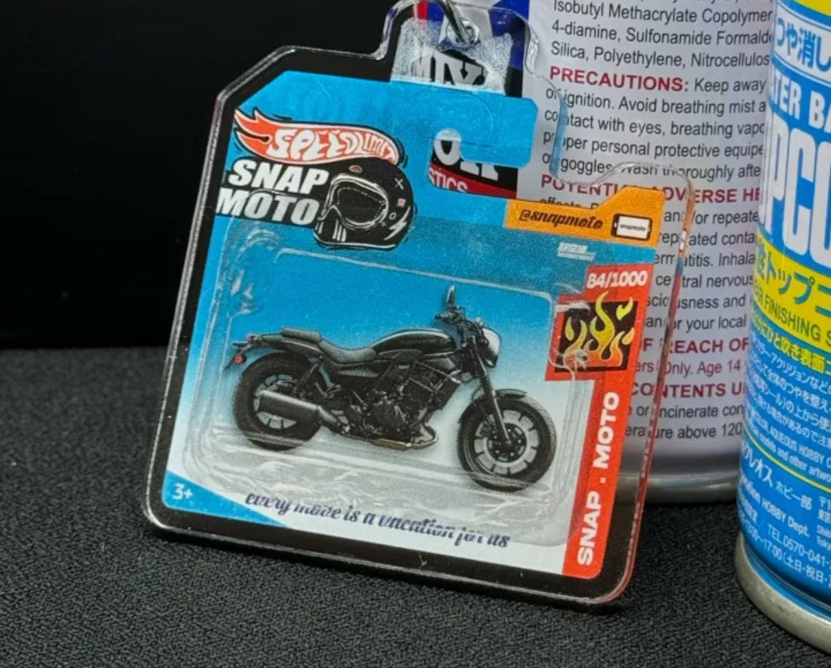 The Pocket Garage: 1:64 Scale Blister Pack Key Tag Keychain for Kawasaki ELIMINATOR500