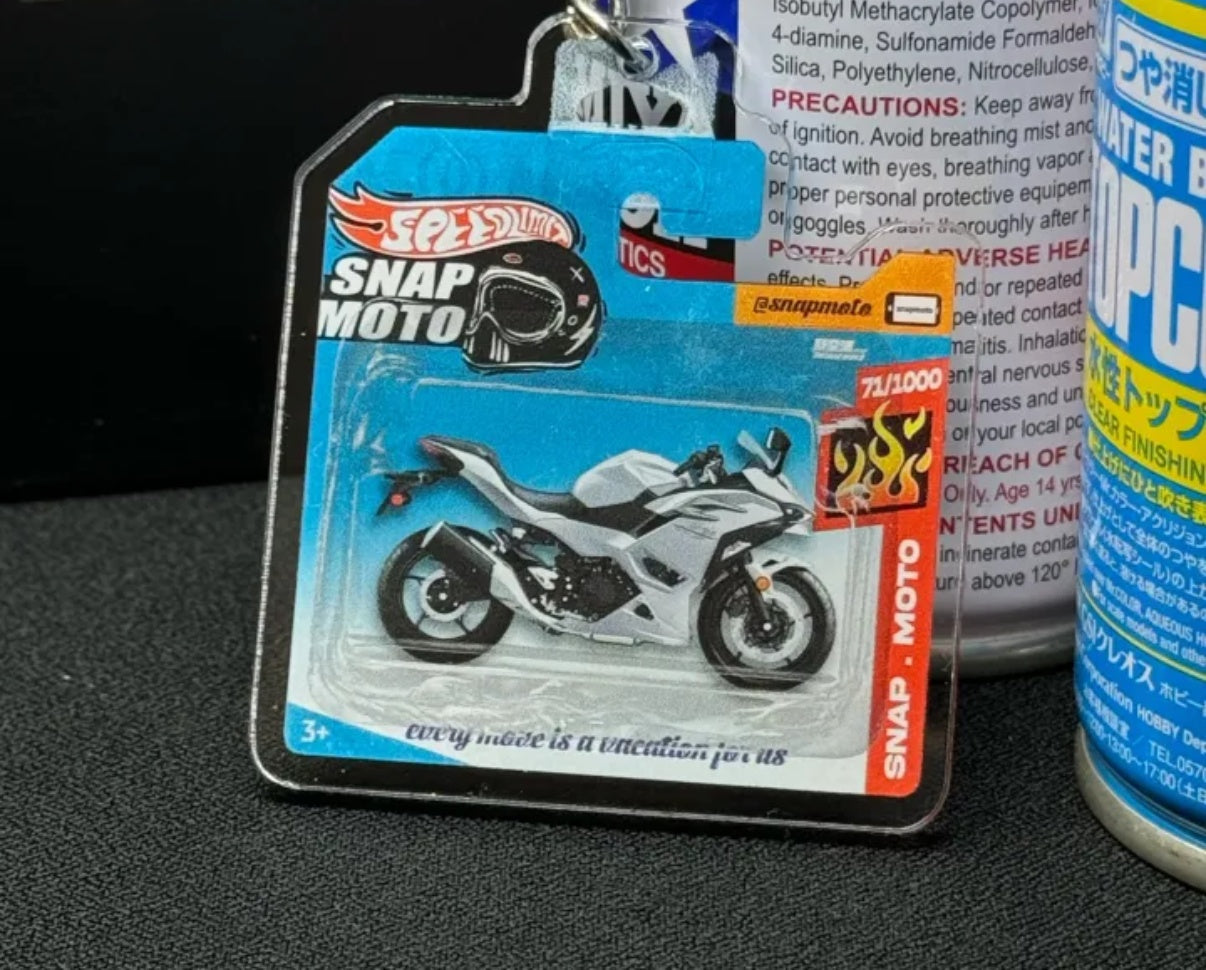 The Pocket Garage: 1:64 Scale Blister Pack Key Tag Keychain for Kawasaki NINJA500