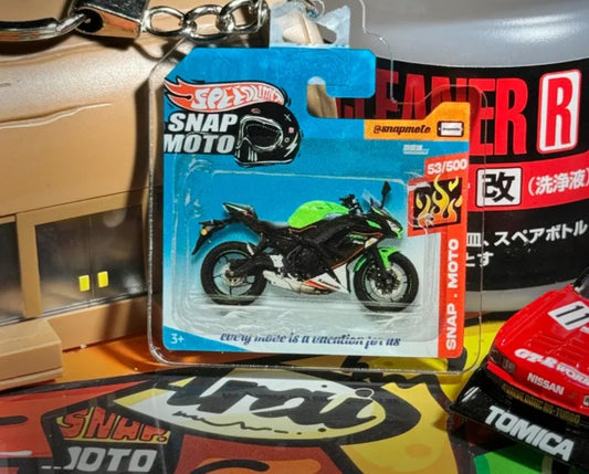 The Pocket Garage: 1:64 Scale Blister Pack Key Tag Keychain for Kawasaki NINJA650