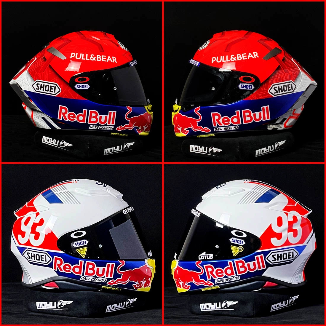 SHOEI X15 X-SPR-PRO X14 X-SPIRIT Z8 RF-1400 Z7 RF-1200 Marc Márquez RED BULL Helmet Stickers Painting
