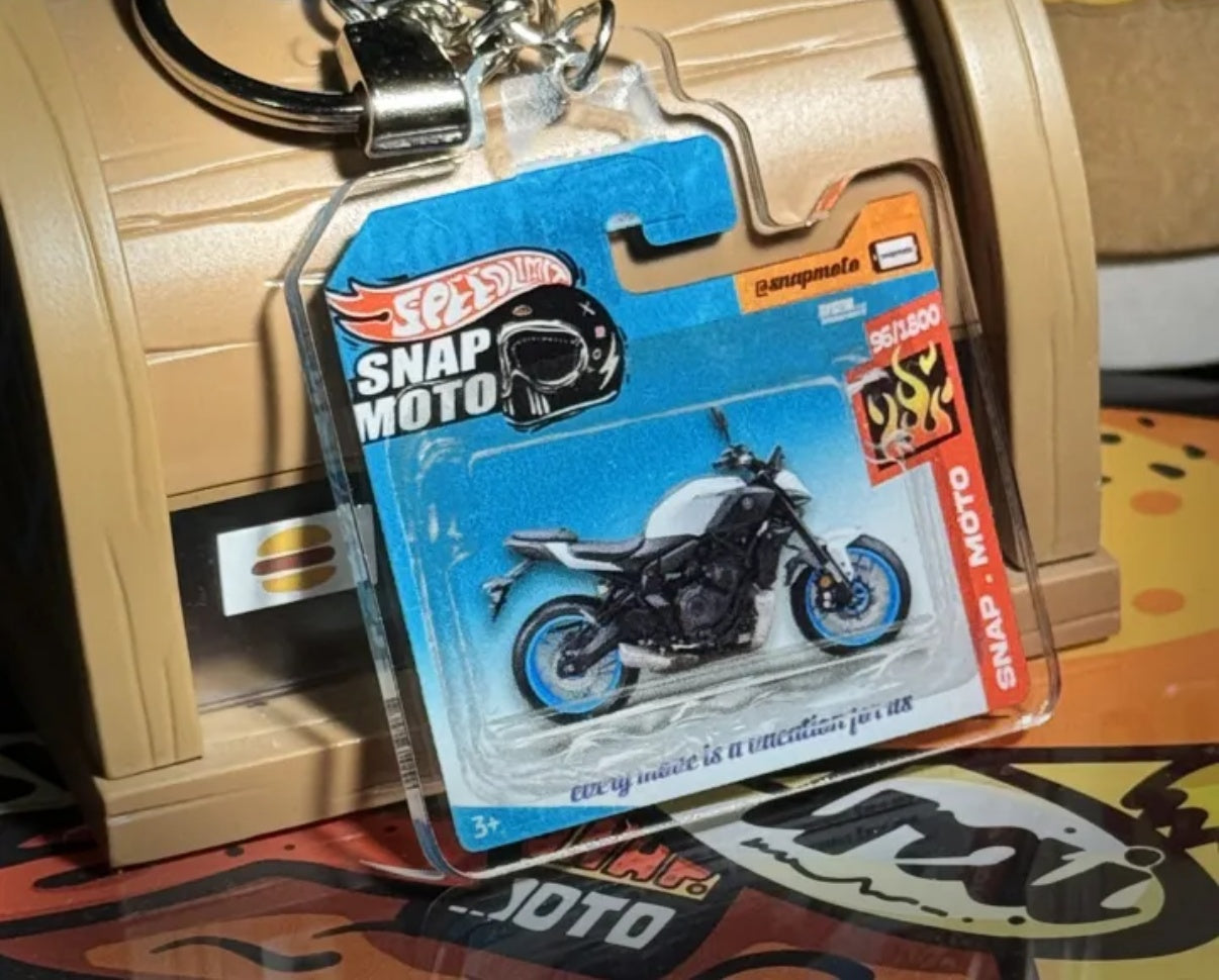 The Pocket Garage: 1:64 Scale Blister Pack Key Tag Keychain for Yamaha MT07
