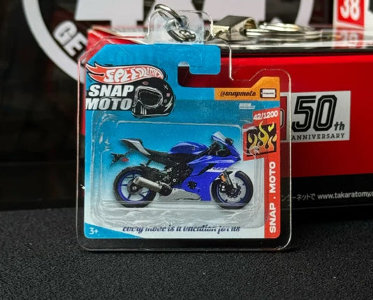 The Pocket Garage: 1:64 Scale Blister Pack Key Tag Keychain for Yamaha R6