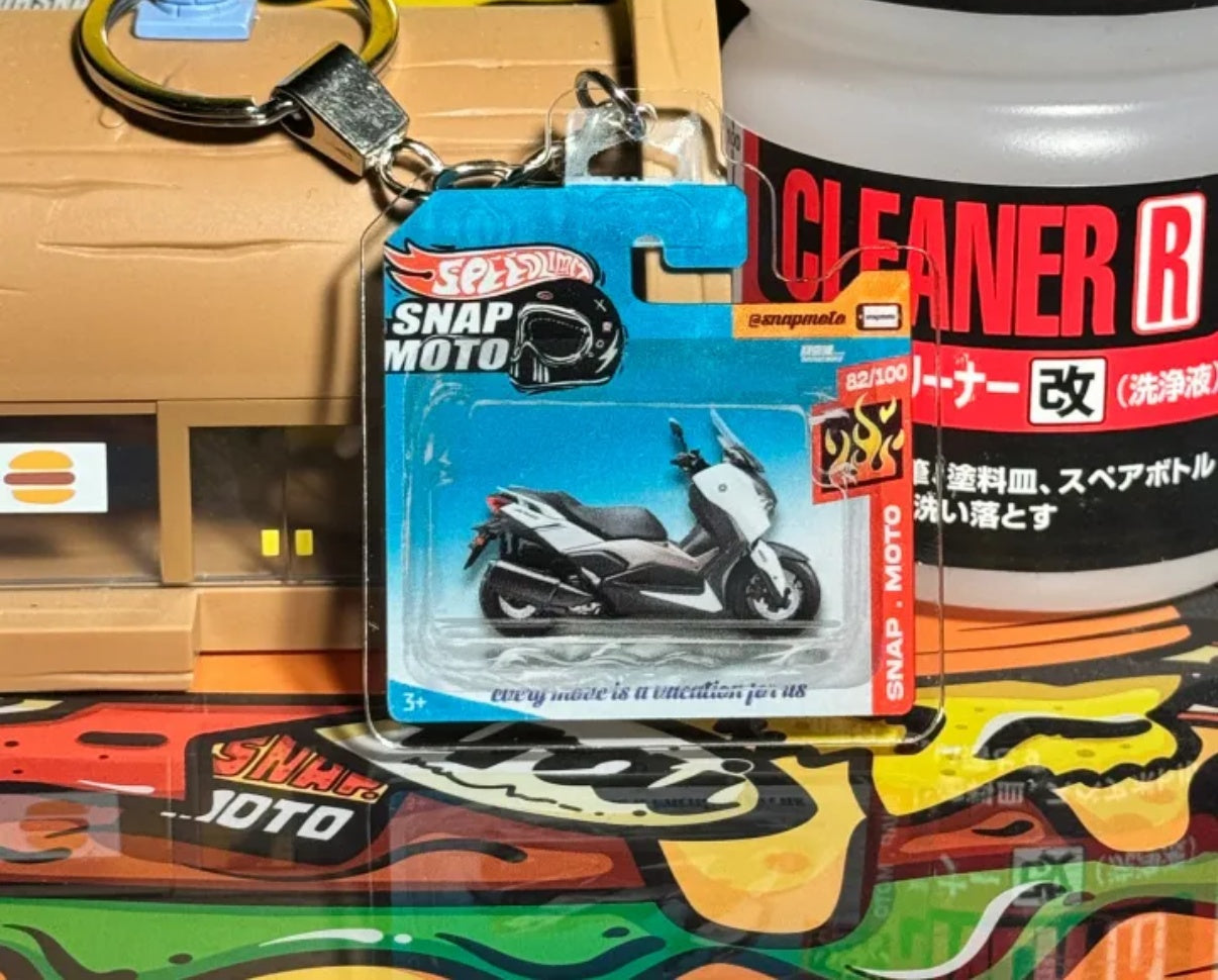 The Pocket Garage: 1:64 Scale Blister Pack Key Tag Keychain for Yamaha XMAX