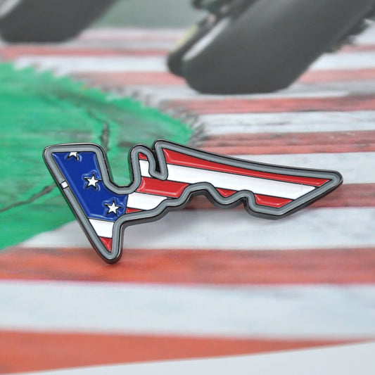 Circuit of the Americas Enamel Pin: F1 MotoGP Racing Track Badge