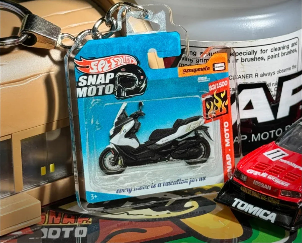 The Pocket Garage: 1:64 Scale Blister Pack Key Tag Keychain for BMW C400GT