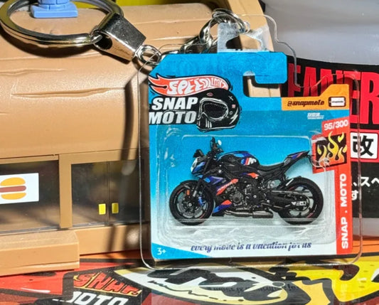 The Pocket Garage: 1:64 Scale Blister Pack Key Tag Keychain for BMW M1000R