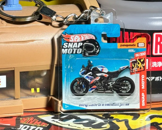 The Pocket Garage: 1:64 Scale Blister Pack Key Tag Keychain for BMW M1000R