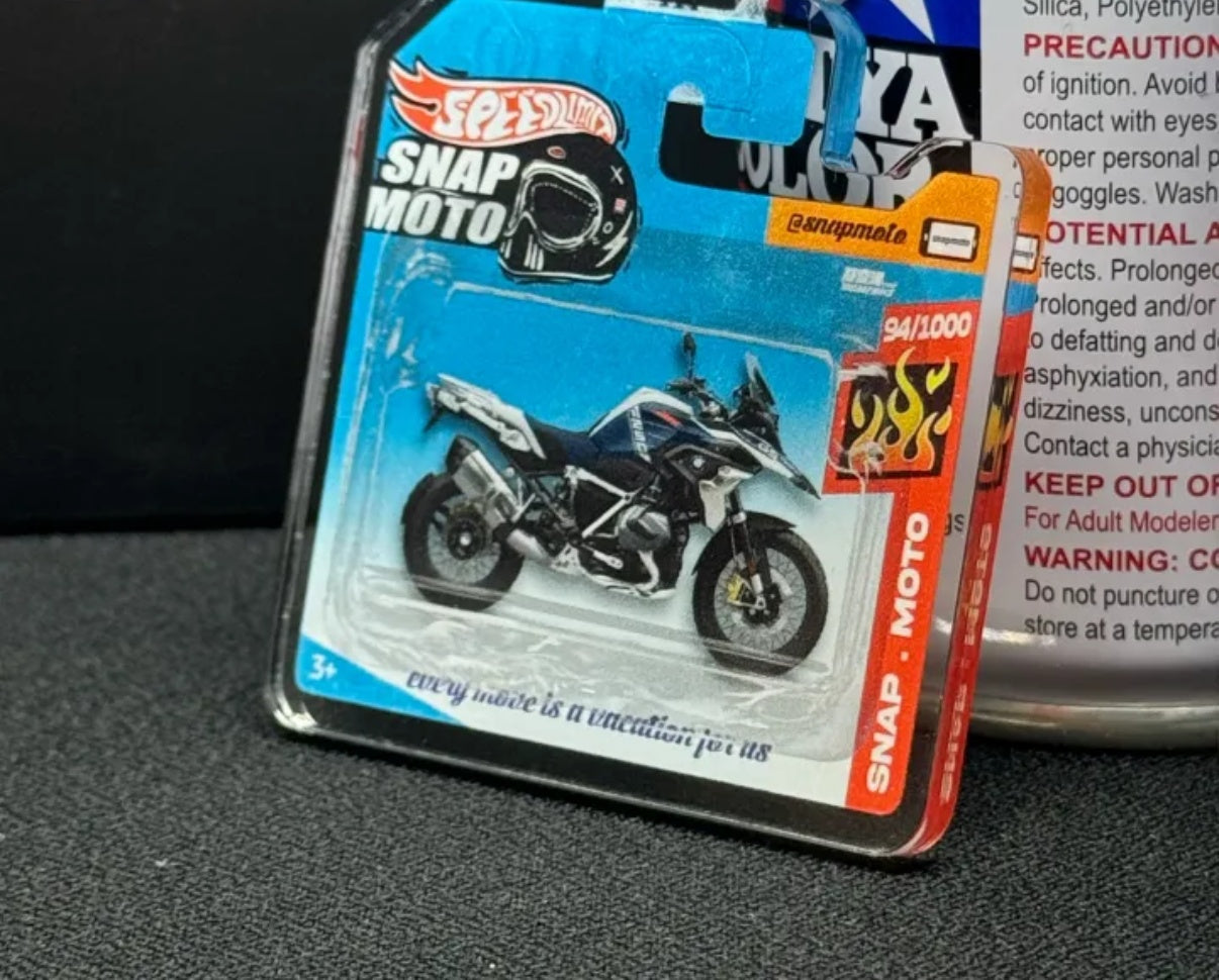 The Pocket Garage: 1:64 Scale Blister Pack Key Tag Keychain for BMW R1250