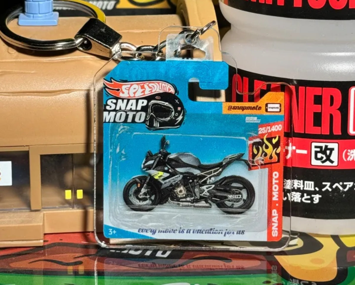 The Pocket Garage: 1:64 Scale Blister Pack Key Tag Keychain for BMW S1000R