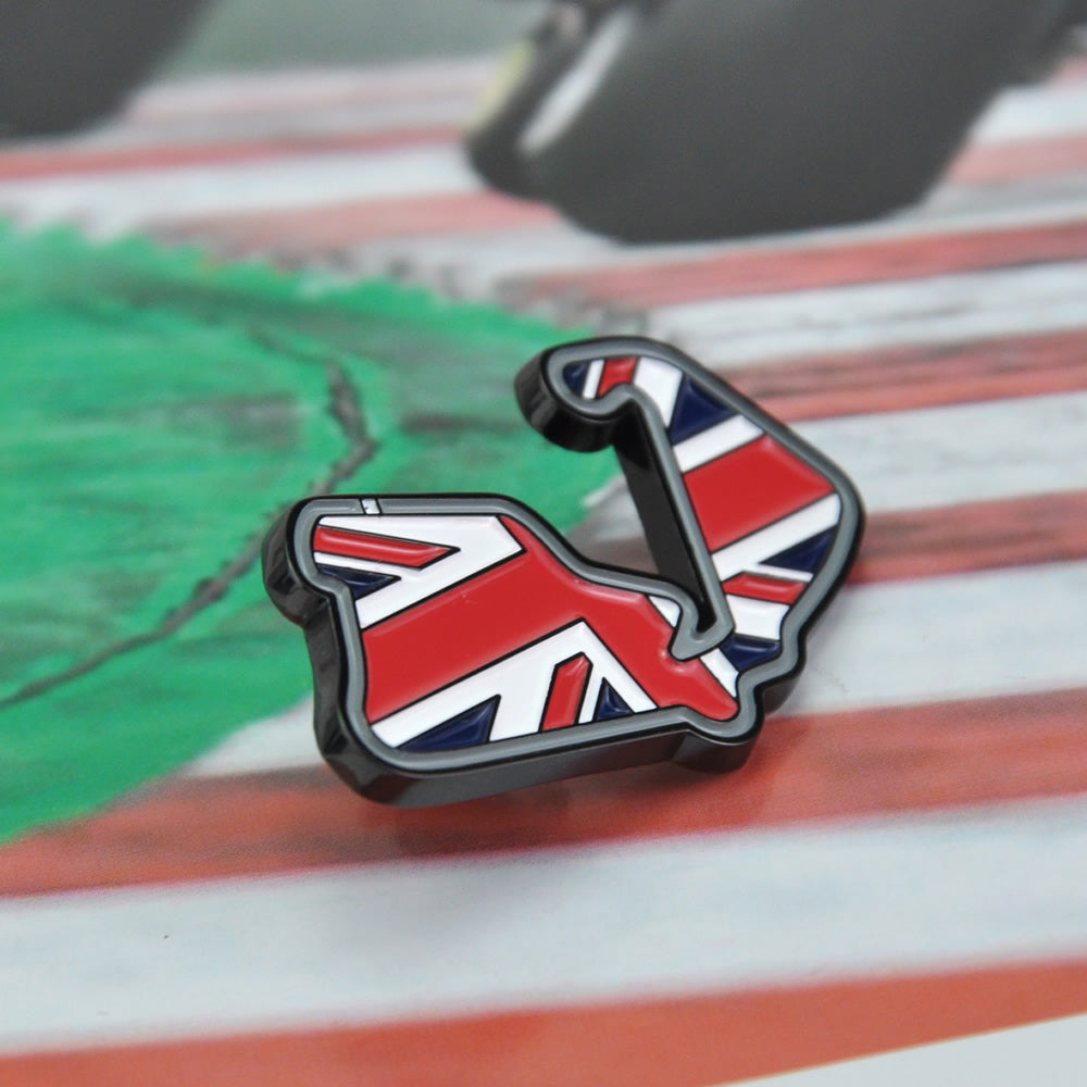 Silverstone Circuit Race Track Lapel Pin Badge