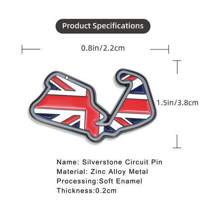 Silverstone Circuit Race Track Lapel Pin Badge
