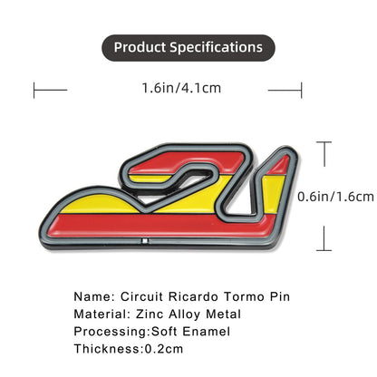 Valencia Circuit Ricardo Tormo Motogp Race Track Lapel Pins Badge