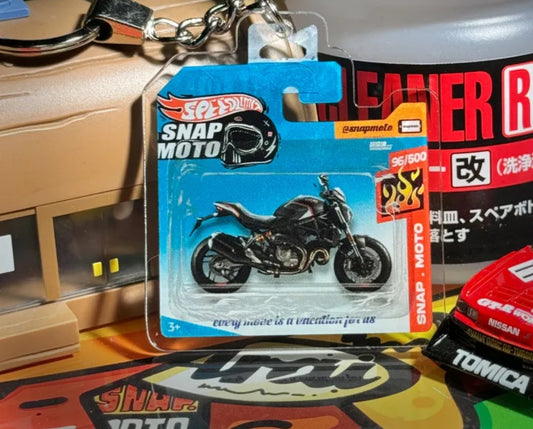 The Pocket Garage: 1:64 Scale Blister Pack Key Tag Keychain for Ducati Monster821