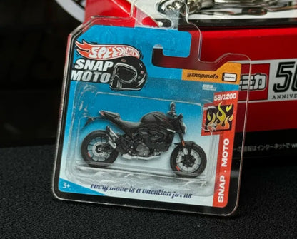 The Pocket Garage: 1:64 Scale Blister Pack Key Tag Keychain for Ducati Monster950