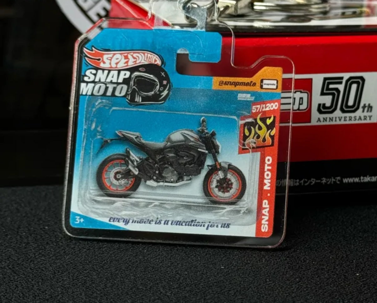 The Pocket Garage: 1:64 Scale Blister Pack Key Tag Keychain for Ducati Monster950