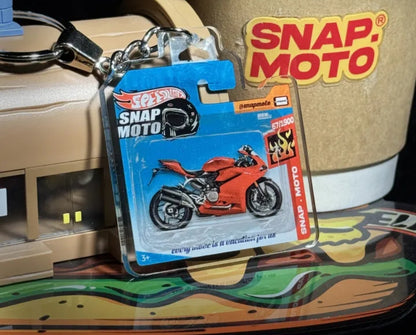 The Pocket Garage: 1:64 Scale Blister Pack Key Tag Keychain for Ducati Panigale959