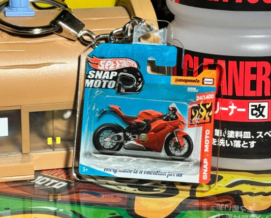 The Pocket Garage: 1:64 Scale Blister Pack Key Tag Keychain for Ducati PanigaleV4