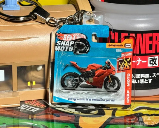 The Pocket Garage: 1:64 Scale Blister Pack Key Tag Keychain for Ducati PanigaleV4S