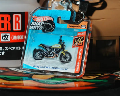 The Pocket Garage: 1:64 Scale Blister Pack Key Tag Keychain for Ducati Scrambler800