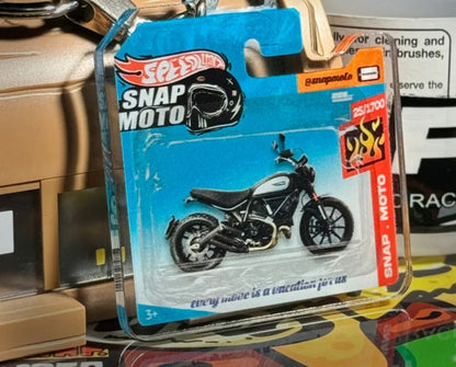 The Pocket Garage: 1:64 Scale Blister Pack Key Tag Keychain for Ducati Scrambler800