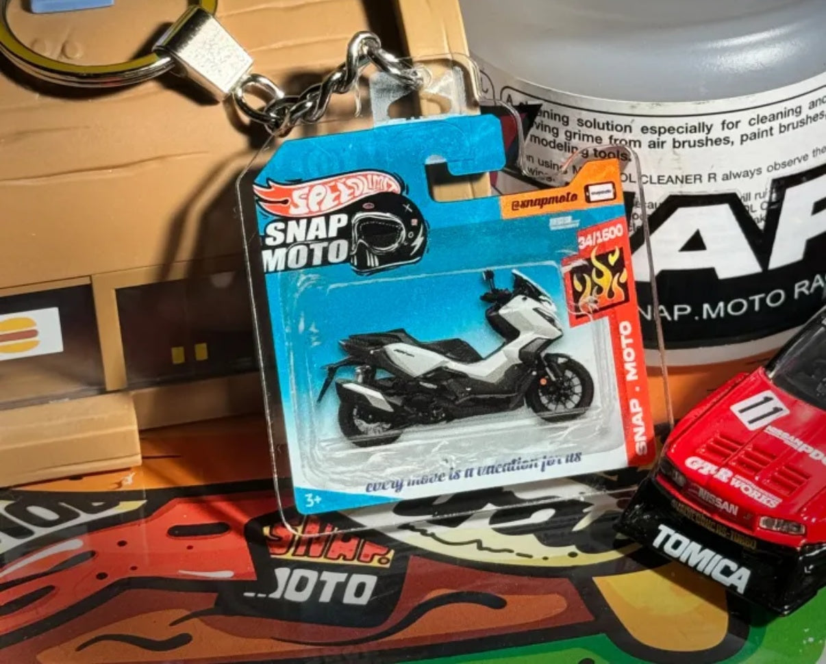 The Pocket Garage: 1:64 Scale Blister Pack Key Tag Keychain for Honda ADV350