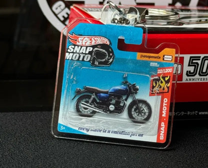 The Pocket Garage: 1:64 Scale Blister Pack Key Tag Keychain for Honda CB350
