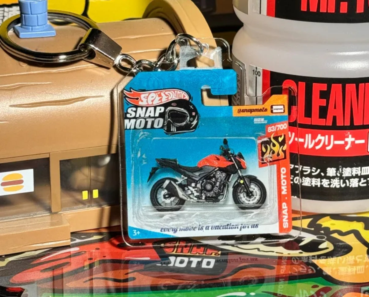 The Pocket Garage: 1:64 Scale Blister Pack Key Tag Keychain for Honda CB400F