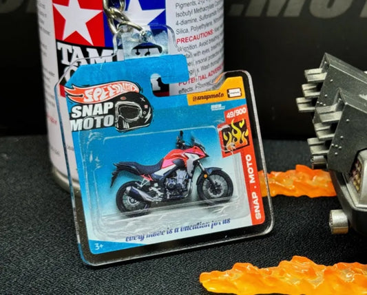 The Pocket Garage: 1:64 Scale Blister Pack Key Tag Keychain for Honda CB500X