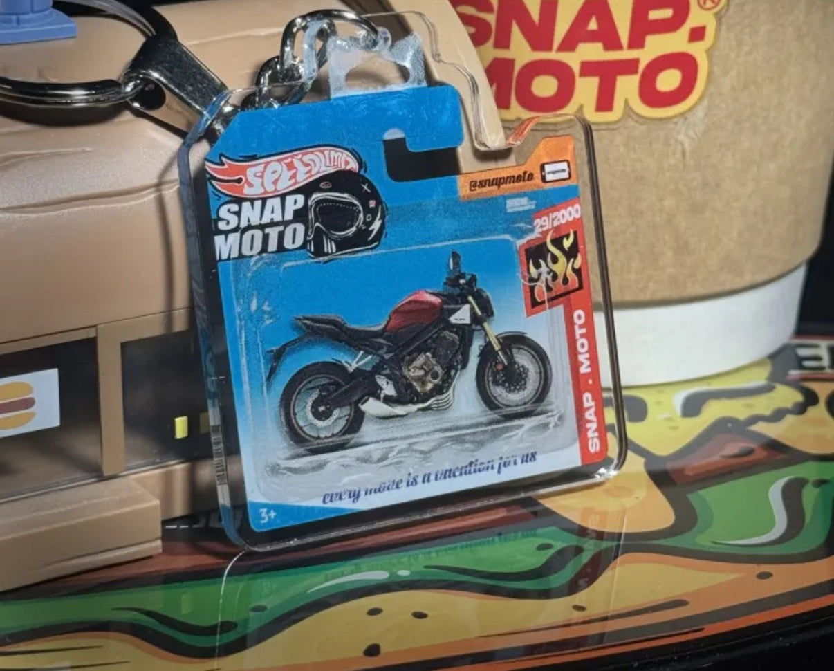 The Pocket Garage: 1:64 Scale Blister Pack Key Tag Keychain for Honda CB650R