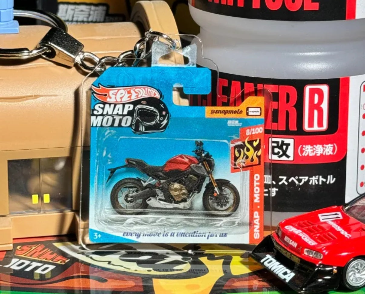 The Pocket Garage: 1:64 Scale Blister Pack Key Tag Keychain for Honda CB650R
