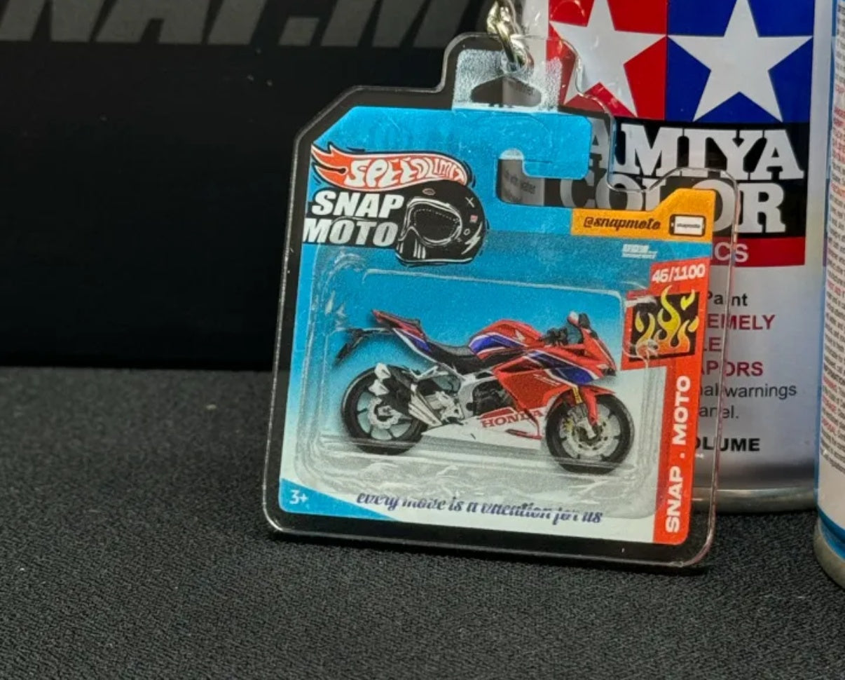 The Pocket Garage: 1:64 Scale Blister Pack Key Tag Keychain for Honda CBR250RR