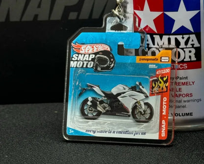 The Pocket Garage: 1:64 Scale Blister Pack Key Tag Keychain for Honda CBR250RR