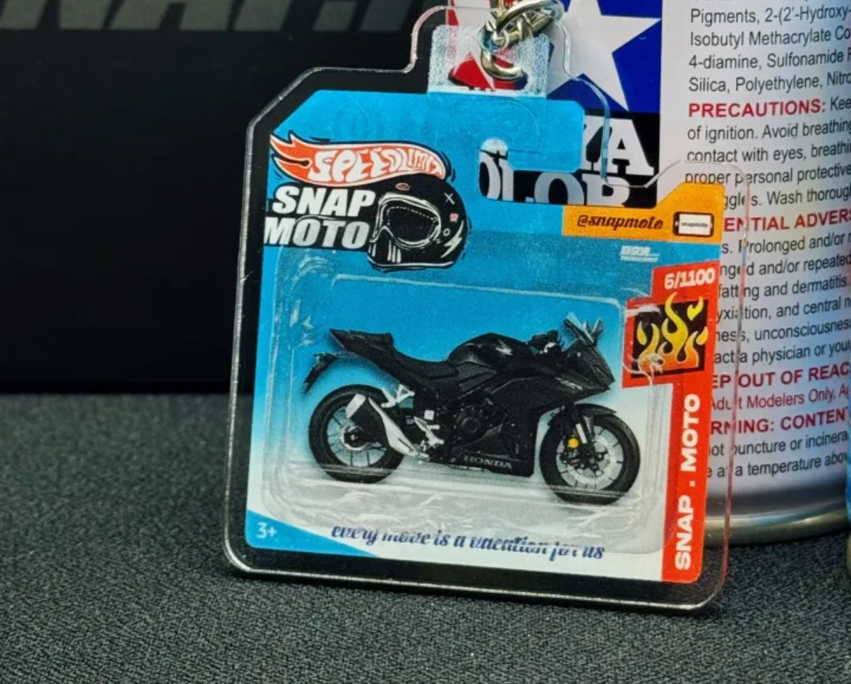 The Pocket Garage: 1:64 Scale Blister Pack Key Tag Keychain for Honda CBR400R