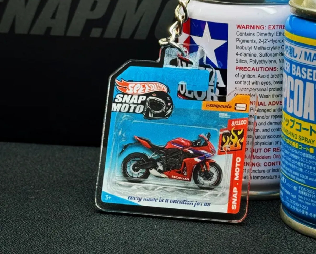 The Pocket Garage: 1:64 Scale Blister Pack Key Tag Keychain for Honda CBR650R