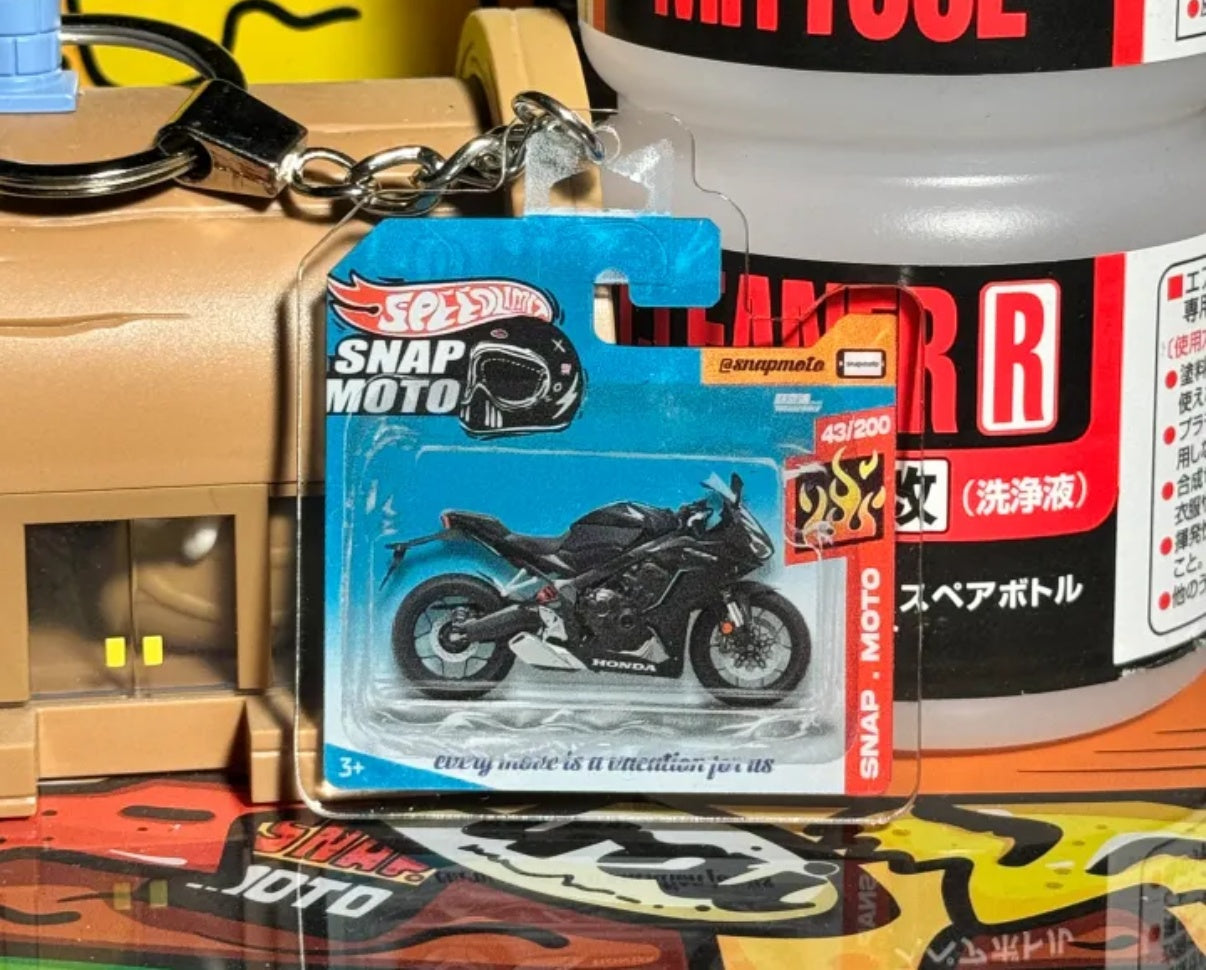 The Pocket Garage: 1:64 Scale Blister Pack Key Tag Keychain for Honda CBR650R