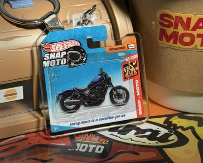 The Pocket Garage: 1:64 Scale Blister Pack Key Tag Keychain for Honda CM1100