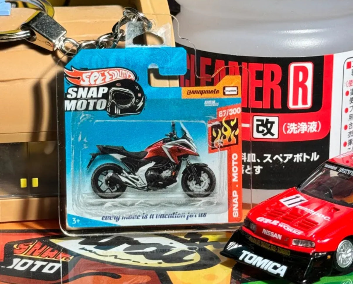 The Pocket Garage: 1:64 Scale Blister Pack Key Tag Keychain for Honda NC750X