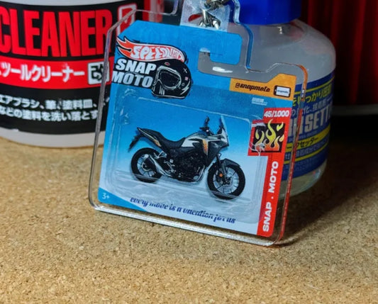 The Pocket Garage: 1:64 Scale Blister Pack Key Tag Keychain for Honda NX400