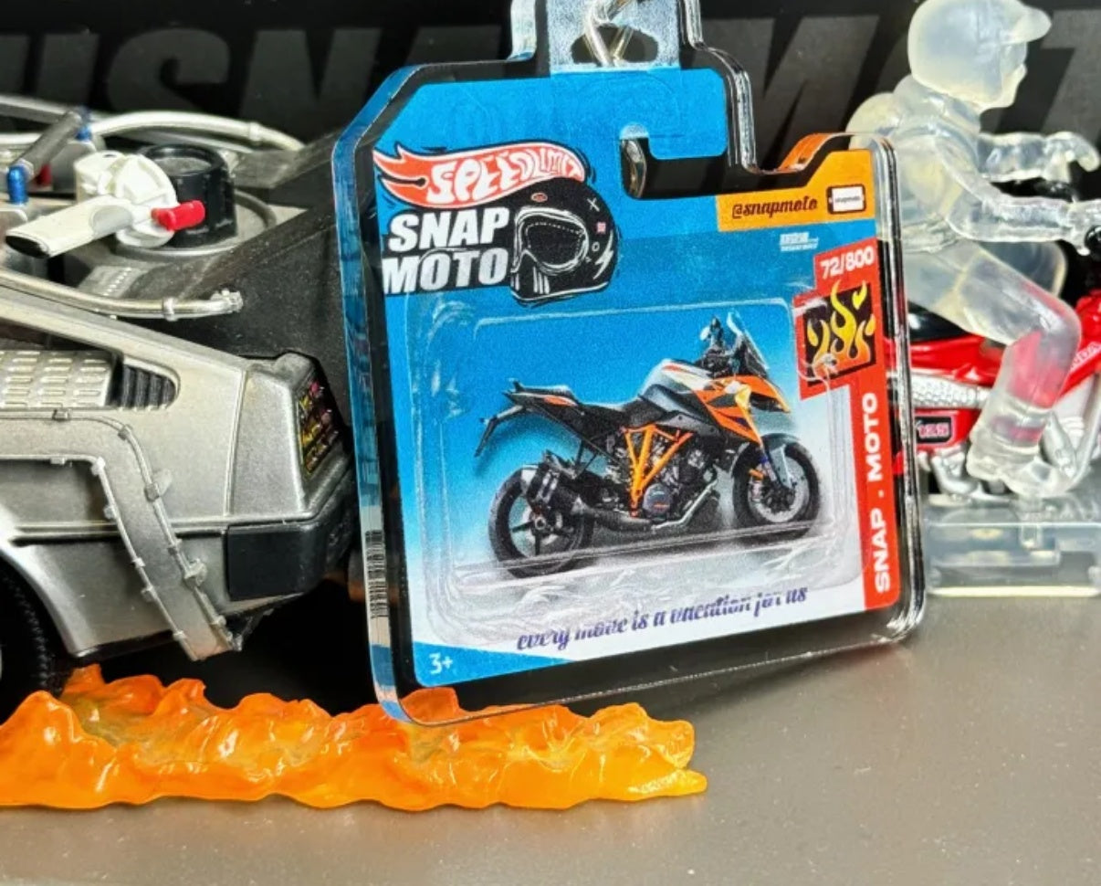 The Pocket Garage: 1:64 Scale Blister Pack Key Tag Keychain for KTM 1290SUPERDUKEGT