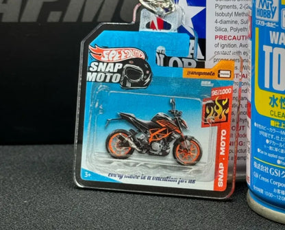 The Pocket Garage: 1:64 Scale Blister Pack Key Tag Keychain for KTM 250DUKE