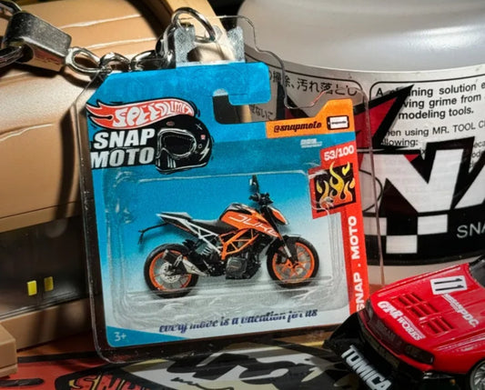 The Pocket Garage: 1:64 Scale Blister Pack Key Tag Keychain for KTM 390DUKE